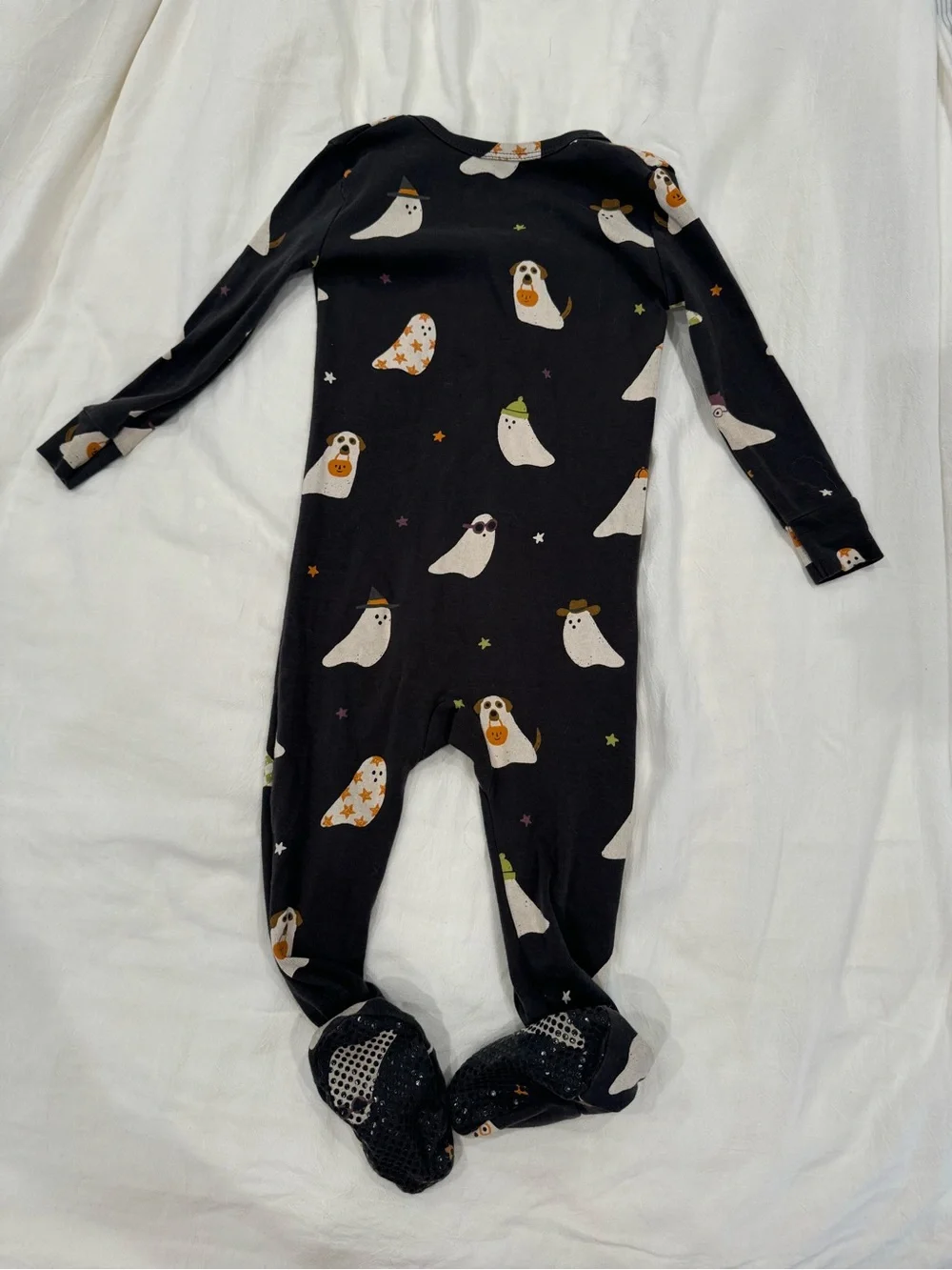 Little Co Halloween Ghost Zip Pajamas PJs